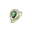 Tourmaline & Diamond Ring
